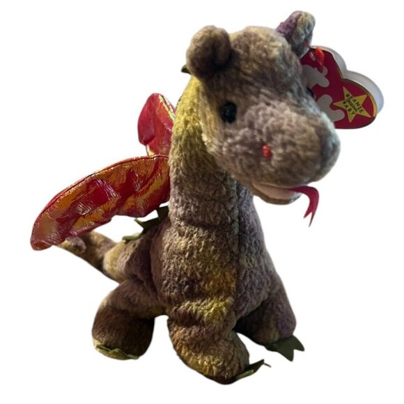 TY Beanie Baby Scorch the Dragon 1998 Plush‎ Stuffed Animal with Tag - Picture 1 of 13